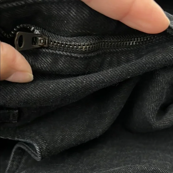 Abercrombie & Fitch Black 90s relaxed jean high rise size 24/00 - Picture 4 of 4